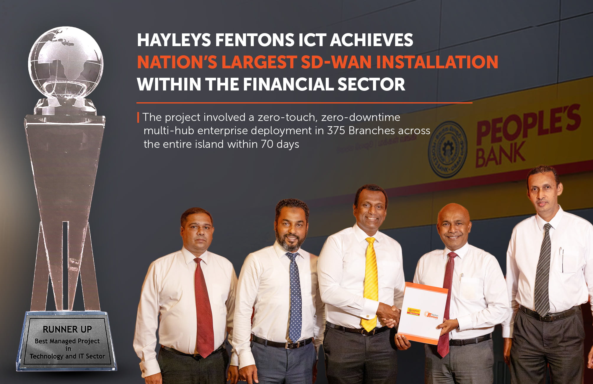 Hayleys Fentons ICT achieve nation’s largest SD-WAN installation within financial sector