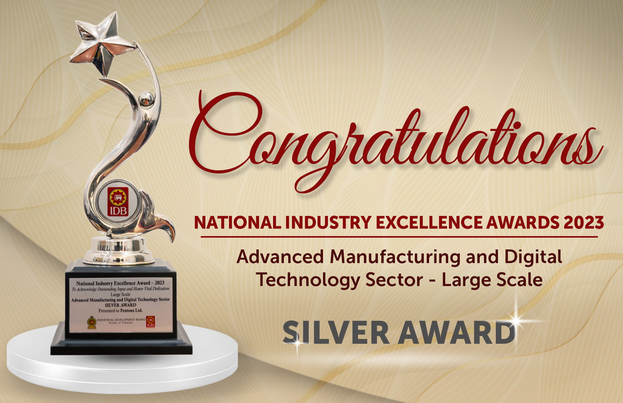 Hayleys Fentons claimed Silver Awards the esteemed National Industry Excellence Award 2023