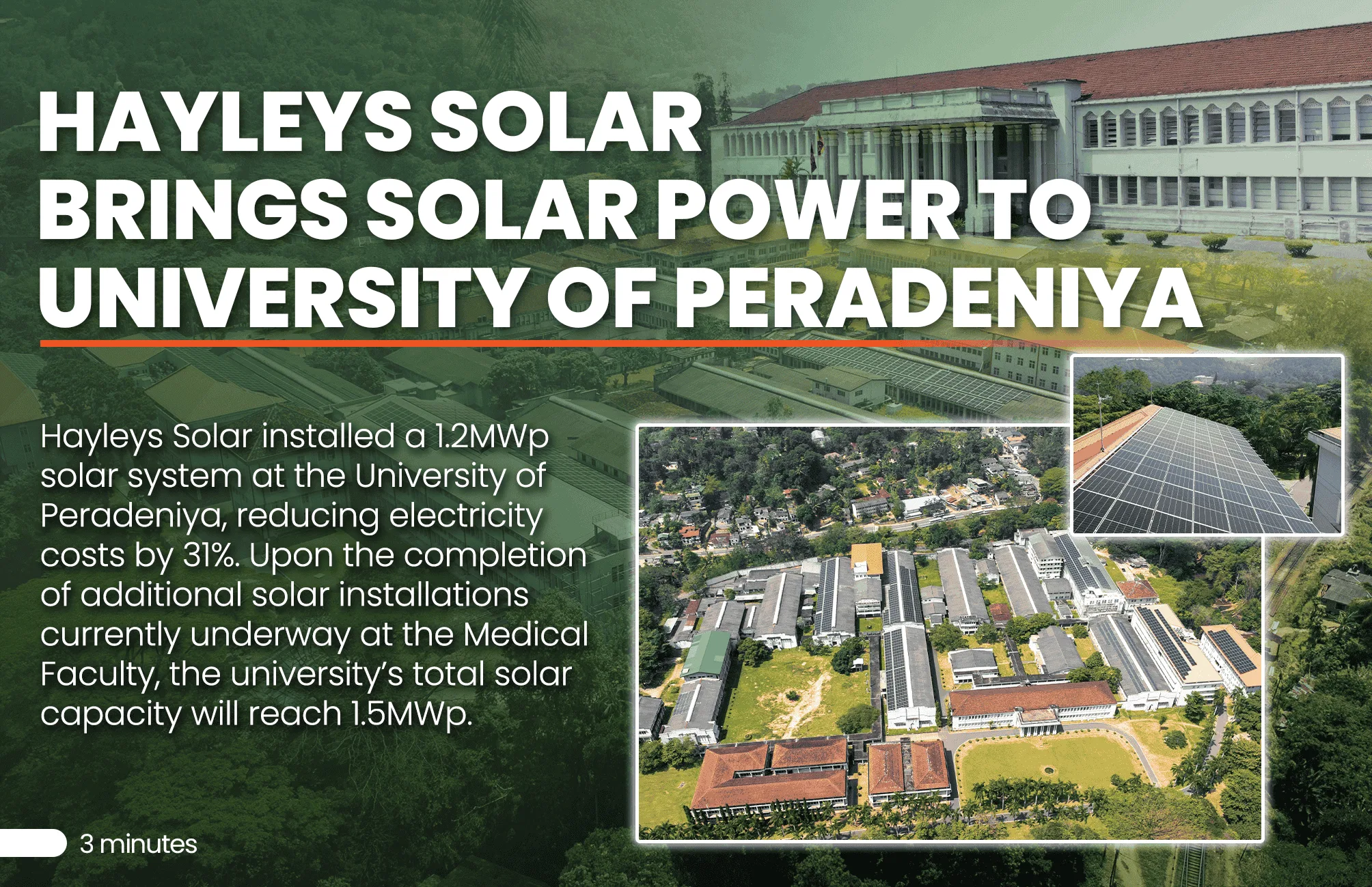 Hayleys Solar Brings Solar Power to University of Peradeniya