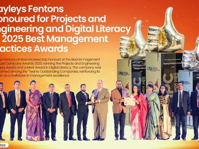 Hayleys Fentons Honoured for Projects and Engineering and Digital Literacy at 2025 Best Management Practices Awards