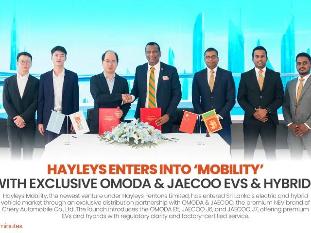 Hayleys enters into ‘Mobility’ with exclusive OMODA & JAECOO EVs & Hybrids
